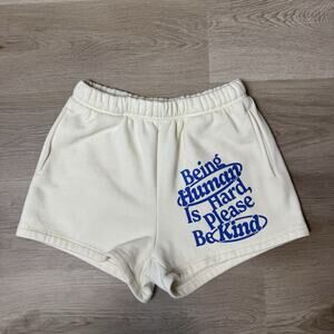 Mayfair Group “Being Human Is Hard” fleece sweat shorts Size XS Fleece Shorts